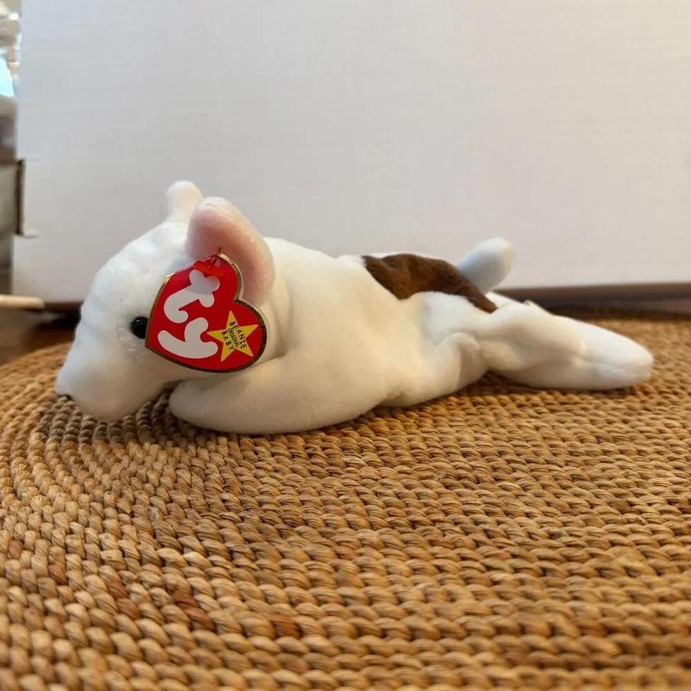 Ty Beanie Babies Lot of 3 Butch Dog Swirly Snail Flip Cat w/ Tags Plush Toy